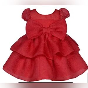 Bonnie Jean Baby Girls Short Sleeve Puffed Sleeve Empire Waist Dress